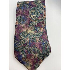 Bill Blass Vintage Paisley Silk Tie Multicolor Made In USA